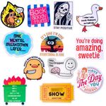 YJ PREMIUMS 12-Piece Fridge Magnets - Funny Memes, Cute Animals, and Words for Home/Office Decoration