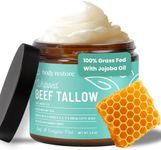 Body Restore Grass Fed Whipped Beef Tallow for Skin, Face, Body, Dry Skin - with Manuka Honey, Jojoba Oil, Fathers Day Unique Gifts for Dad, Grandpa, Son, Best Friend, Travel Essentials - Eucalyptus