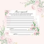 Floral Time Capsule Cards 1st Birthday or Baby Shower 4 x 6 Inch Time Capsule Message Cards Advice and Wishes Cards Anniversary Card for Baby Shower Party Supplies 50 Pack