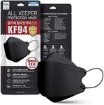 [10 Pack] Black All Keeper KF94 Face Safety Masks 4-Layers Filter Protection