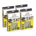 EASYmaxx Insect Protect Insect & Pollen Screen | with Magnetic Attachment | Fly Screen Window | Pollen Screen | for Windows up to 130 x 150 cm | Set of 4