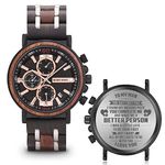 Personalized Engraved Men Wooden Watches Birthday Anniversary Watch for Men Fiancé Husband Boyfriend Customized Personalized Engraved Watches for Men (A-MY MAN)