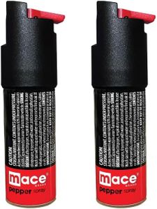 Mace Twist Lock Self Defense Spray | Shoots Up to 10ft Range | Protection & Safety Pepper Spray for Men & Women-Pack of 2 (Black)