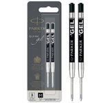 Parker Gel Pen Refills | Medium Tip (0.7mm) | Black QUINK Ink | 2 Count