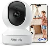 Reolink 4MP Indoor Camera 360° View, Baby Monitor, Cry Detection, Person/Pet Tracking, Dog Cameras, Privacy Mode, WiFi Security Camera, No Monthly Fee for Local Storage, 512GB Supports, E1