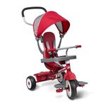 Radio Flyer 4-in-1 Stroll 'N Trike, Red Toddler Tricycle for Ages 1 Year -5 Years, 19.88 inch x 35.04 inch x 40.75 inch