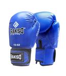 RAKSO Fight Gloves Amateur Contest - Blue Top Grade Genuine Buffalo Leather Boxing Gloves with Molded Padding & Velcro Strap Gloves for Men & Women (10OZ, Red)