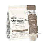 The Whole Truth Whey Protein Concentrate Unflavoured |1 kg (2.2 lbs) | 26g Protein per scoop | 6.4g BCAA | No Adulteration | Clean and Light | Muscle Building | Vegetarian