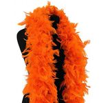 Deluxe Orange Feather Boa – 100g -180cm