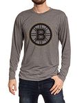 NHL Mens Performance Rash Guard Base Layer Long Sleeve Shirt (X-Large, Boston Bruins)