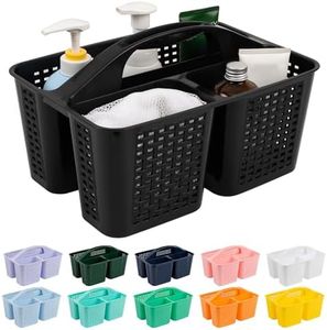 Tiawudi Portable Shower Caddy, Caddy Organizer with Handle, Plastic Shower Basket Hold Soap, Shampoo, Hair Supplies and Beauty Products, Cleaning Supplies Organizer for Home, Dorm, Shelf and Cabinet
