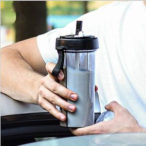 Creative Water Cup,One Cup of Two Different Drinks Two Straws Couple Outdoor Drinking Cup for Camping Hiking Backpacking Travel Office,C