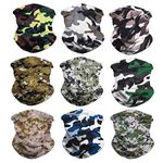 VCZUIUC Headband camo Face Mask Camouflage Bandana Head Wrap Scarf Neck Warmer Headwear Balaclava for Sports (CODL-8)