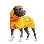 Spark Paws Dog Raincoat, Waterproof Windproof Rain Jacket, For Small Medium Large Extra Large Dogs, Reflective Breathable Full-body Coverage Dry Suit - Mustard Yellow - 2XL