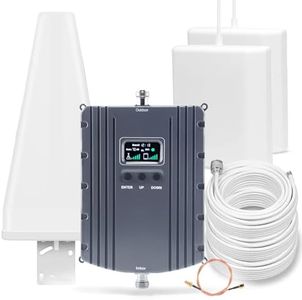 Cell Phone Booster for Home & Multi-Room, Cell Phone Signal Booster with 2 Indoor Panel Antennas for Band 66/2/4/5/12/17/13/25,Up to 8000 Sq.Ft,Boost 4G 5G LTE Data for All U.S. Carriers, FCC Approved