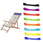 Kaket Elastic Beach Chair Clips Bands 8PC, Beach Towel Holder Rubber Elastic, Beach Chair Bands for Towel, Beach Chair, Pool, Cruise Chairs (8 PCS, Style 1)