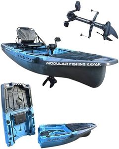 Reel Yaks Recon Modular Fishing Kayak - Propeller Drive, 10.5ft, 400 lbs Capacity, Blue Gray - Pedal Fishing Kayaks for Adults & Youth, Sit on Top, Compact Storage, Lightweight, Easy Transport