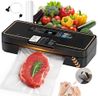 Vacuum Sealer for Food, 95kPa Food Vacuum Saver Sealer Machine, 12L/min 135W Fast-Sealing with Auto Tear-Cut,Digital Timer, Built-in Bag Storage, Cutter and One Bag Roll, 9-in-1 Compact Vacuum Sealer