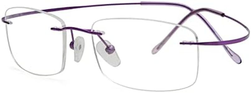 Eyekepper Titanium Rimless Eyeglasses Women Purple