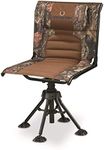 Bolderton 360 Degree Swivel Camo Hunting Blind Chair, Folding, Lightweight, Portable, Padded Cushion Hunting Seat 300 lbs Capacity, Hunt Gear and Equipment, Mossy Oak Break-Up Country Mossy Oak