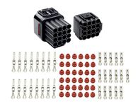 WMYCONGCONG 5 Kits 16 Pin Way Waterproof Electrical Connector Plug for Car Automotive, Fits 2.2mm Terminals Wire