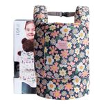 Bebamour Baby Dolls Carriers for Kids Cotton Front and Back Carrier for Carrying Stuffed Toys Presents for Boys and Girls (green flower)