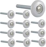 Artilife 12Pack 2" Nylon Garage Door Rollers Stamping Bearing, Quiet and Durable, 4" in Stem for 2" Garage Track Replacement (Stamping Bearing)