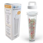 FlavorFuze Pod - Fruit Infuser Insert with Two Lids, Compatible with Hydro Flask, Iron Flask, Takeya, ThermoFlask and Similar Wide Mouth Bottles (White)