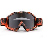 SPOSUNE Motorcycle Goggles, ATV Dirt Bike Off Road Racing MX Riding Goggle Anti-Scratch Dustproof Bendable UV400 Eyewear Padded Soft Thick Foam,Adjustable Strap Adults' Cycling Motocross
