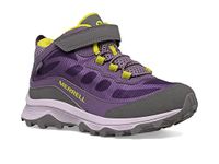 Merrell Kids Girls Moab Speed Mid A/C WTRPF Trail Running Sneaker, Grape Cadet, 6 M US