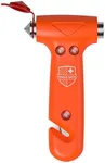 Swiss Safe 5-in-1 Car Safety Hammer, Emergency Escape Tool with Car Window Breaker and Seatbelt Cutter, Orange