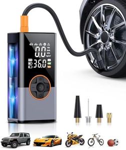 Tire Inflator Portable Air Compressor, 2X Faster Portable Air Compressor with 25000mAh Battery, 150PSI Cordless Air Pump for Car, Motorcycle, Bicycle and More