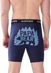 Hatley Men's Novelty Boxer Briefs, Papa Bear, M