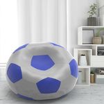 Pi Bean Bags Bag with Beans Filled XXXL Soccer Bean Bag - Official : Field Goal Fleece -Football Bean Bags (Color : Light-Grey Blue)