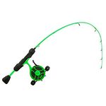 13 FISHING - Freefall Ghost Radioactive Pickle Ice Combo - 27" M (Medium) - FF Ghost + Tickle Stick - Left Hand Retrieve - RP2-27M-LH