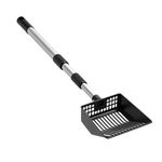DigitalLife Adjustable-Length Long Handle Cat Litter Scoop with Non-Slip Handle, Large Removable Deep Cat Litter Scooper for Non-Stick Coated Design, Ergonomic Non-Bending, Thickened and Extended