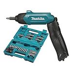 Makita DF001DW 3.6V Lithium-Ion 1/4" Hex Screwdriver Kit, Teal, 3.6V