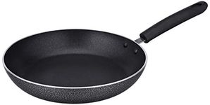 Amazon Brand - Solimo Aluminium Non Stick Frypan (24 cm, Hammertone finish, 3 coat, 2.9mm thickness), Black