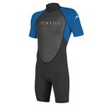 O'Neill Wetsuits Men's Reactor-2 2mm Back Zip Spring Wetsuit, Black/Ocean, 4XL