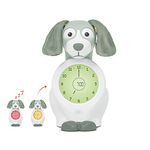 ZAZU Davy The Dog Clock - Sleep Trainer Clock & Nightlight for Kids | Light Up Alarm Clock | Helps teach your child when to wake up with visual indicators | Adjustable Brightness | Auto off