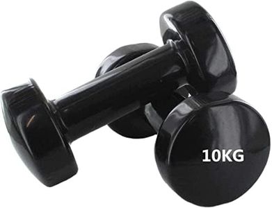 HCE 10kg Vinyl Dumbbells Pair - Vinyl Coated Dumbbell Set Home Gym Workout Equipment for Crossfit,Bodybuilding,Weightlifting,Sports Training - Sold in Pairs of Hex Dumbbell Weights