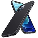 UNBREAKcable Shatterproof Compatible for iPhone 12 Case/iPhone 12 Pro Case [Shock-Absorbing][Slim Yet Drop Protection] [Wireless Charging Friendly] Thin Flexible TPU Case for Apple 6.1'', Matt Black