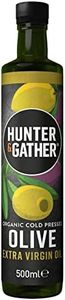 Hunter & Gather Extra Virgin Olive Oil - 500ml | Organic and Cold Pressed | Perfect for Drizzling, Dipping and Dressing | Keto, Low Carb & Paleo