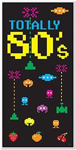 Beistle 57089 1-Pack 80's Door Cover, 30-Inch by 5-Feet