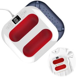 Heat Press, 2 in 1 Heat Press Machine, Portable Iron Press(9" x 9"), DIY Heat Press Fast Heat for Sublimation/HTV Vinyl/Bags/Hat/T-Shirts