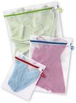 Whitmor Color Coded Zippered Mesh Wash Bags (3 Piece Set)