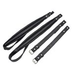 AMOYER 1pc Comfortable Padded Accordion Belts Adjustable Accordion Shoulder Strap Soft Synthetic Leather Belt for General Accordion 83-110cm
