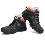 TRACER Trekking Shoes for Men's, Stylish & Comfortable, Rubber Sole, Material PU, Lightweight & Breathable, Secure Fit, Closer Lace up, Trekking, Walking, Running, Gym Shoe (Black-10)