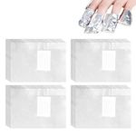 Keyohome 500Pcs Nail Foil Wraps Remover Aluminium Nail Art Soak Off Remover Gel Nail Polish Remover Foil Wraps with Pre-attached Lint-Free Cotton Pads