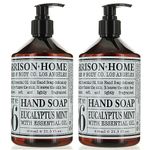 Experience the Ultimate 2-Pack Blast! Elevate Your Senses with Home and Body Co. Hand Soap - Captivating Eucalyptus Mint Aromatherapy | Energizing 21.5-fl oz Eucalyptus Mint Hand Soap in Each Bottle!